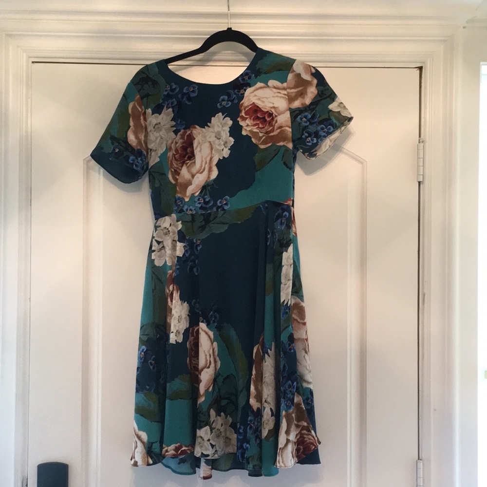 Anthropologie blue floral dress - Picture 2 of 5